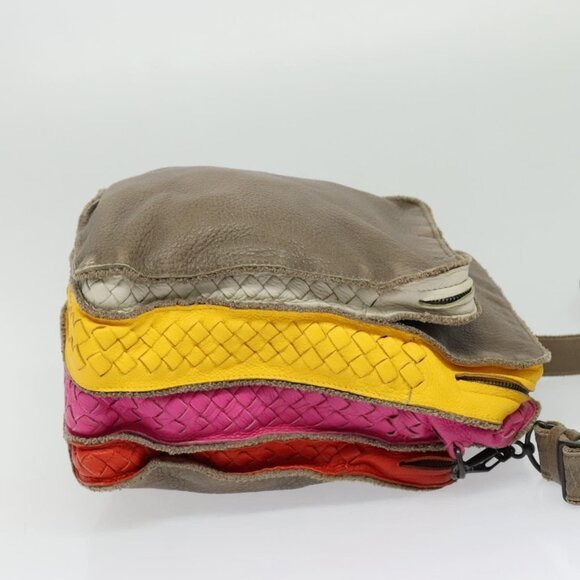 BOTTEGA VENETA INTRECCIATO Shoulder Bag Leather Multicolor Auth - Picture 5 of 16